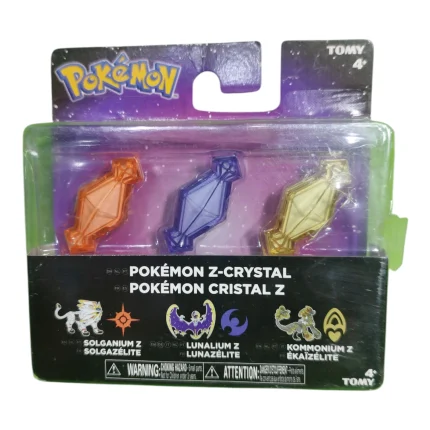 Pokémon Z-Crystal Set TOMY – Solganium Z, Lunalium Z y Kommonium Z (3DS/2DS)